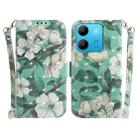 For Infinix Smart 7 African 3D Colored Horizontal Flip Leather Phone Case(Watercolor Flower) - 1