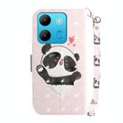 For Infinix Smart 7 African 3D Colored Horizontal Flip Leather Phone Case(Heart Panda) - 3