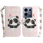 For Infinix Note 30 VIP 3D Colored Horizontal Flip Leather Phone Case(Heart Panda) - 1