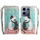 For Infinix Note 30 VIP 3D Colored Horizontal Flip Leather Phone Case(Black White Cat) - 1