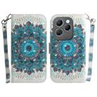 For Infinix Hot 40 / 40 Pro 3D Colored Horizontal Flip Leather Phone Case(Peacock Wreath) - 1