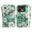 For Infinix GT 20 Pro 3D Colored Horizontal Flip Leather Phone Case(Watercolor Flower) - 1