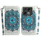 For Infinix GT 20 Pro 3D Colored Horizontal Flip Leather Phone Case(Peacock Wreath) - 1