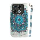 For Infinix GT 20 Pro 3D Colored Horizontal Flip Leather Phone Case(Peacock Wreath) - 3