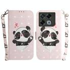 For Infinix GT 20 Pro 3D Colored Horizontal Flip Leather Phone Case(Heart Panda) - 1