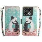 For Infinix GT 20 Pro 3D Colored Horizontal Flip Leather Phone Case(Black White Cat) - 1