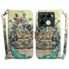 For Infinix Note 40 Pro 4G / Note 40 Pro 5G 3D Colored Horizontal Flip Leather Phone Case(Zoo) - 1