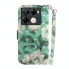 For Infinix Note 40 Pro 4G / 40 Pro 5G 3D Colored Horizontal Flip Leather Phone Case(Watercolor Flower) - 3