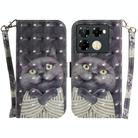 For Infinix Note 40 Pro 4G / 40 Pro 5G 3D Colored Horizontal Flip Leather Phone Case(Hug Cat) - 1