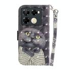 For Infinix Note 40 Pro 4G / 40 Pro 5G 3D Colored Horizontal Flip Leather Phone Case(Hug Cat) - 3