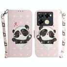 For Infinix Note 40 Pro 4G / 40 Pro 5G 3D Colored Horizontal Flip Leather Phone Case(Heart Panda) - 1