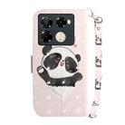 For Infinix Note 40 Pro 4G / 40 Pro 5G 3D Colored Horizontal Flip Leather Phone Case(Heart Panda) - 3