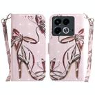 For Infinix Note 40 3D Colored Horizontal Flip Leather Phone Case(Butterfly High-heeled) - 1