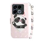 For Infinix Note 40 3D Colored Horizontal Flip Leather Phone Case(Heart Panda) - 3