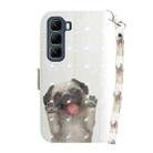 For Infinix Hot 50 4G 3D Colored Horizontal Flip Leather Phone Case(Pug) - 3