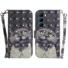 For Infinix Hot 50 4G 3D Colored Horizontal Flip Leather Phone Case(Hug Cat) - 1