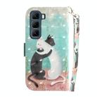 For Infinix Hot 50 4G 3D Colored Horizontal Flip Leather Phone Case(Black White Cat) - 3