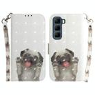 For Infinix Hot 50 5G 3D Colored Horizontal Flip Leather Phone Case(Pug) - 1