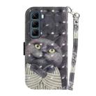 For Infinix Hot 50 5G 3D Colored Horizontal Flip Leather Phone Case(Hug Cat) - 3