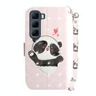 For Infinix Hot 50 5G 3D Colored Horizontal Flip Leather Phone Case(Heart Panda) - 3