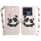 For Infinix Note 40 5G 3D Colored Horizontal Flip Leather Phone Case(Heart Panda) - 1