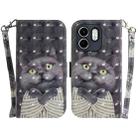 For Infinix Hot 50i / Smart 9 3D Colored Horizontal Flip Leather Phone Case(Hug Cat) - 1