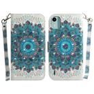 For Nokia C12 3D Colored Horizontal Flip Leather Phone Case(Peacock Wreath) - 1