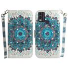 For Nokia C22 3D Colored Horizontal Flip Leather Phone Case(Peacock Wreath) - 1