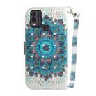 For Nokia C22 3D Colored Horizontal Flip Leather Phone Case(Peacock Wreath) - 3