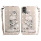 For Nokia C32 3D Colored Horizontal Flip Leather Phone Case(Squirrels) - 1