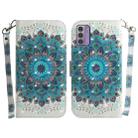 For Nokia G42 3D Colored Horizontal Flip Leather Phone Case(Peacock Wreath) - 1