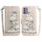 For Nokia G42 3D Colored Horizontal Flip Leather Phone Case(Squirrels) - 1