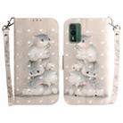 For Nokia XR21 3D Colored Horizontal Flip Leather Phone Case(Squirrels) - 1