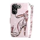 For Tecno Camon 20 Pro 5G 3D Colored Horizontal Flip Leather Phone Case(Butterfly High-heeled) - 3