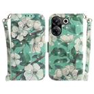 For Tecno Camon 20 Pro 5G 3D Colored Horizontal Flip Leather Phone Case(Watercolor Flower) - 1