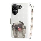 For Tecno Camon 20 Pro 5G 3D Colored Horizontal Flip Leather Phone Case(Pug) - 3
