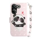 For Tecno Camon 20 Pro 5G 3D Colored Horizontal Flip Leather Phone Case(Heart Panda) - 3