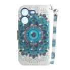 For Tecno Pova 5 3D Colored Horizontal Flip Leather Phone Case(Peacock Wreath) - 3