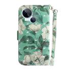 For Tecno Spark 10 5G 3D Colored Horizontal Flip Leather Phone Case(Watercolor Flower) - 3