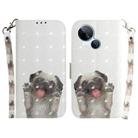 For Tecno Spark 10 5G 3D Colored Horizontal Flip Leather Phone Case(Pug) - 1