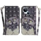 For Tecno Spark 10 5G 3D Colored Horizontal Flip Leather Phone Case(Hug Cat) - 1