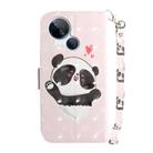 For Tecno Spark 10 5G 3D Colored Horizontal Flip Leather Phone Case(Heart Panda) - 3