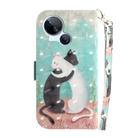For Tecno Spark 10 5G 3D Colored Horizontal Flip Leather Phone Case(Black White Cat) - 3