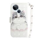 For Tecno Spark 10 5G 3D Colored Horizontal Flip Leather Phone Case(Cute Cat) - 3