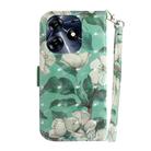 For Tecno Spark 10 Pro 3D Colored Horizontal Flip Leather Phone Case(Watercolor Flower) - 3