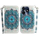 For Tecno Spark 10 Pro 3D Colored Horizontal Flip Leather Phone Case(Peacock Wreath) - 1