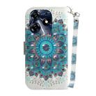 For Tecno Spark 10 Pro 3D Colored Horizontal Flip Leather Phone Case(Peacock Wreath) - 3
