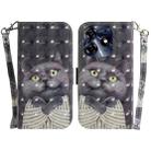 For Tecno Spark 10 Pro 3D Colored Horizontal Flip Leather Phone Case(Hug Cat) - 1