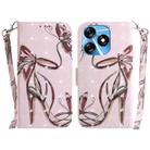 For Tecno Spark 10 / Spark 10C 3D Colored Horizontal Flip Leather Phone Case(Butterfly High-heeled) - 1