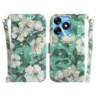 For Tecno Spark 10 / Spark 10C 3D Colored Horizontal Flip Leather Phone Case(Watercolor Flower) - 1